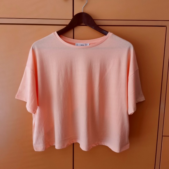 MANGO BUNDLE - Cropped cotton & Essential cotton-blend T-shirts - NWT (XL) - Picture 2 of 16